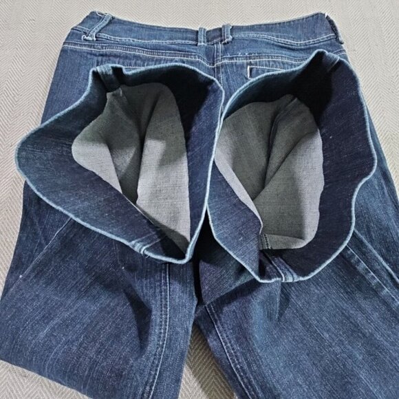 New York & Company Jeans Women's Size 12 (W36 L30) Flare Leg Dark Wash Boho Y2K - Picture 14 of 16